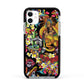 Day of the Dead Apple iPhone 11 in White with Black Impact Case