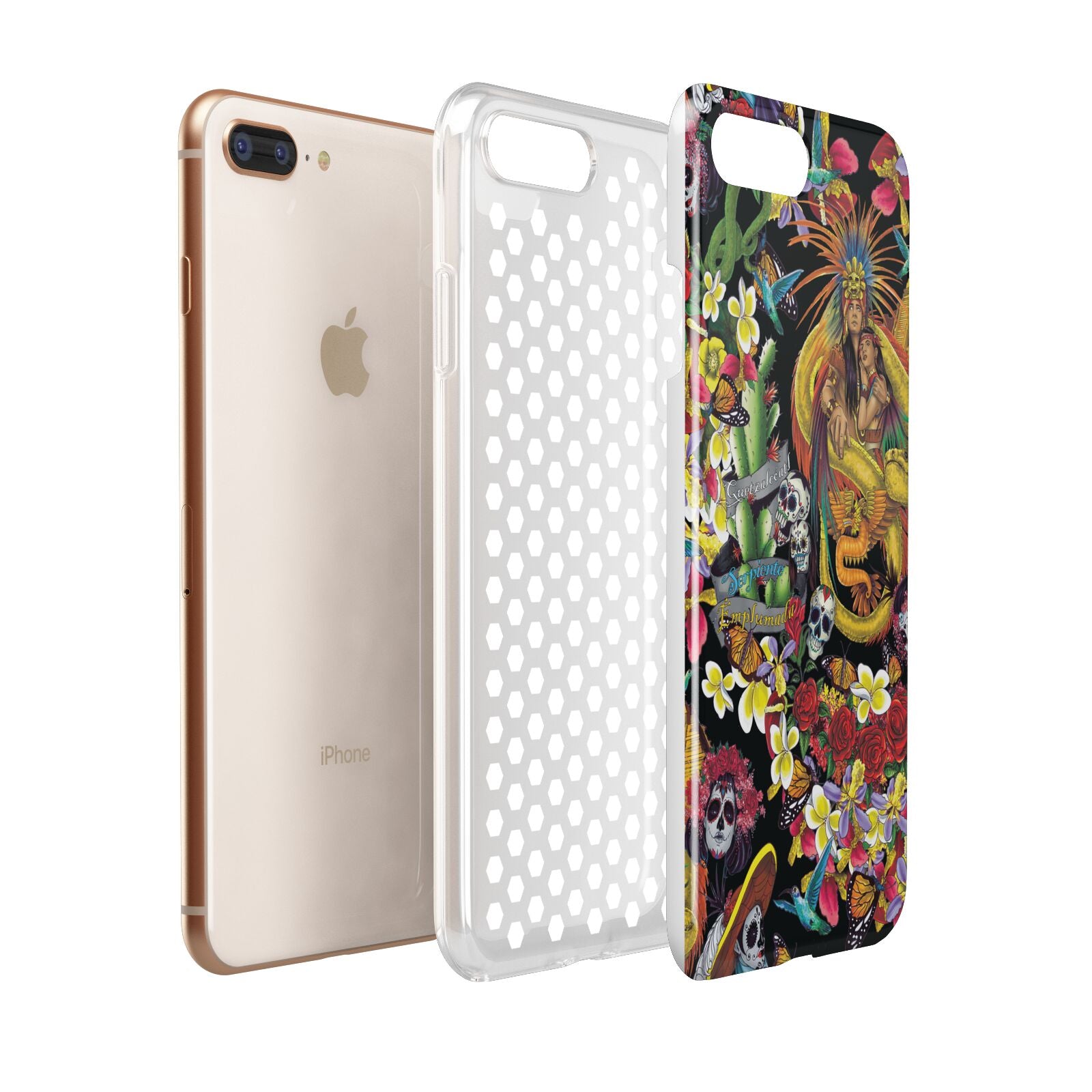 Day of the Dead Apple iPhone 7 8 Plus 3D Tough Case Expanded View