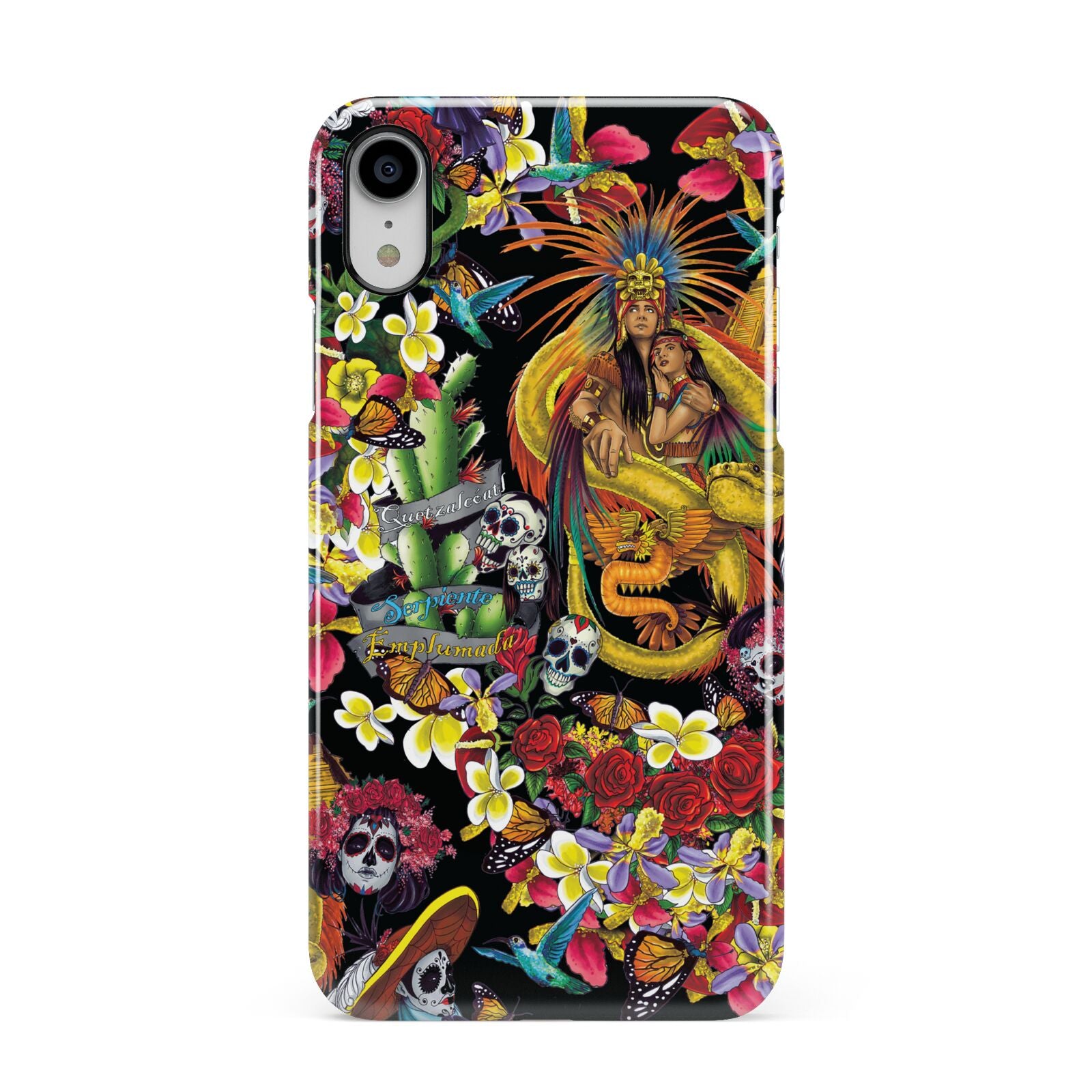 Day of the Dead Apple iPhone XR White 3D Snap Case