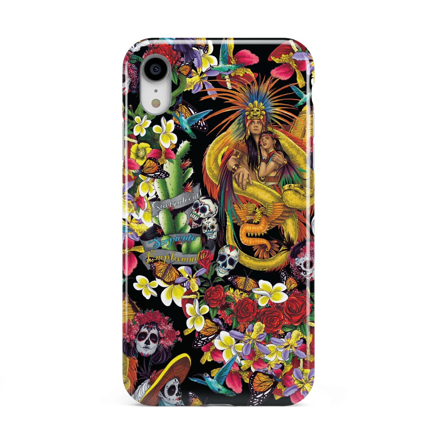 Day of the Dead Apple iPhone XR White 3D Tough Case
