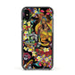 Day of the Dead Apple iPhone Xs Impact Case Black Edge on Black Phone