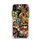 Day of the Dead Apple iPhone Xs Impact Case White Edge on Black Phone