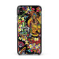 Day of the Dead Apple iPhone Xs Max Impact Case Black Edge on Black Phone