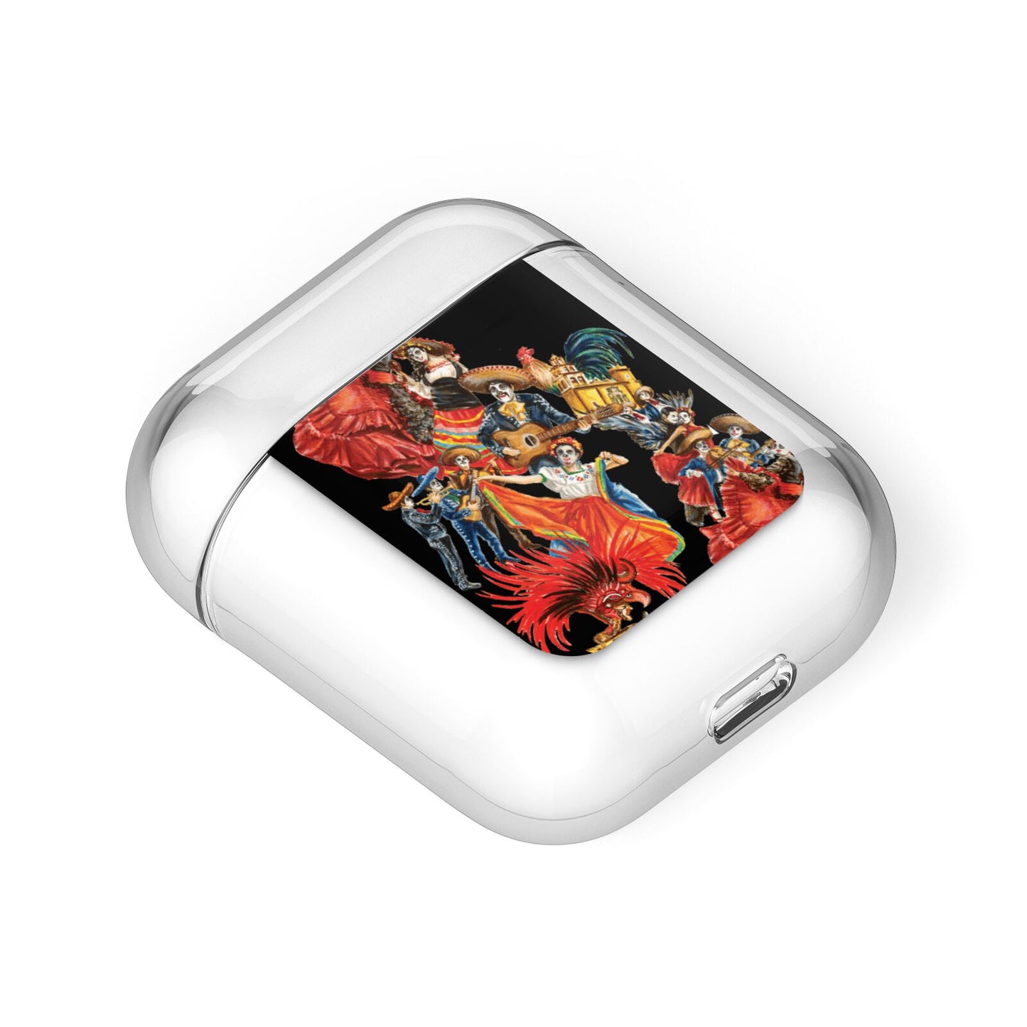 Day of the Dead Festival AirPods Case Laid Flat