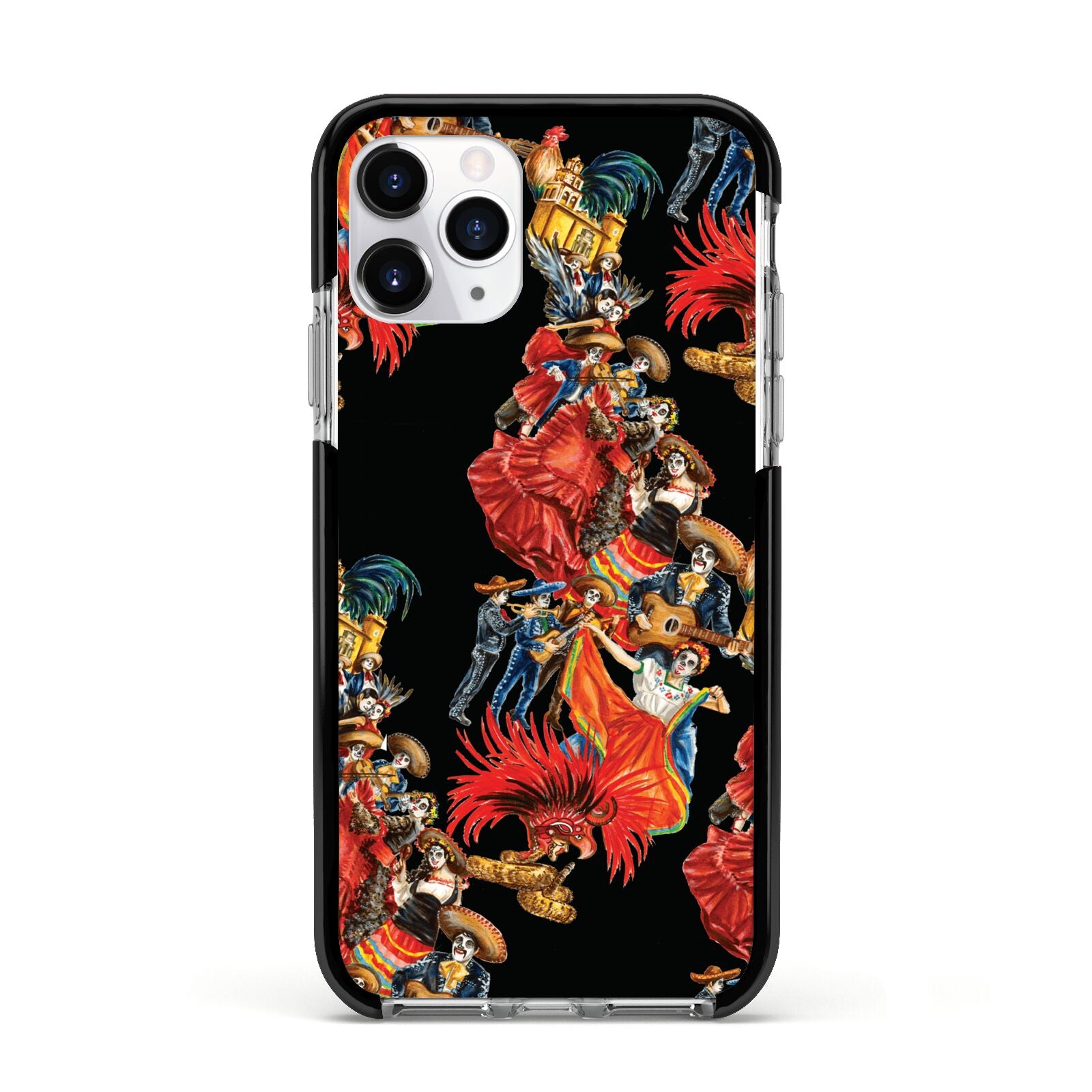 Day of the Dead Festival Apple iPhone 11 Pro in Silver with Black Impact Case