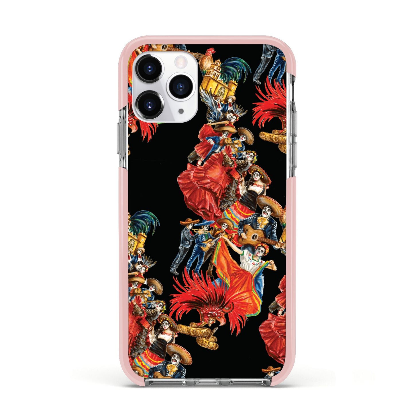 Day of the Dead Festival Apple iPhone 11 Pro in Silver with Pink Impact Case
