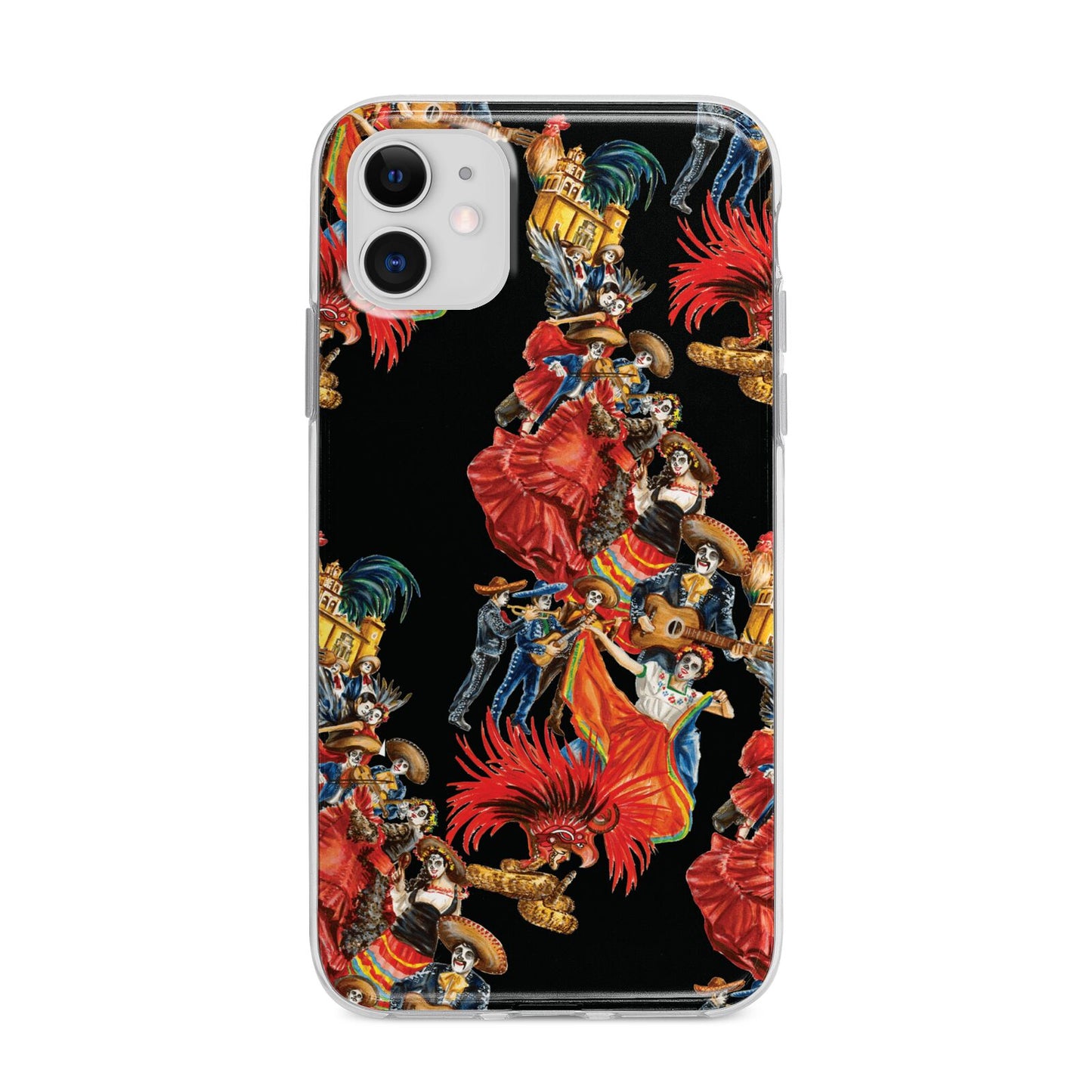 Day of the Dead Festival Apple iPhone 11 in White with Bumper Case