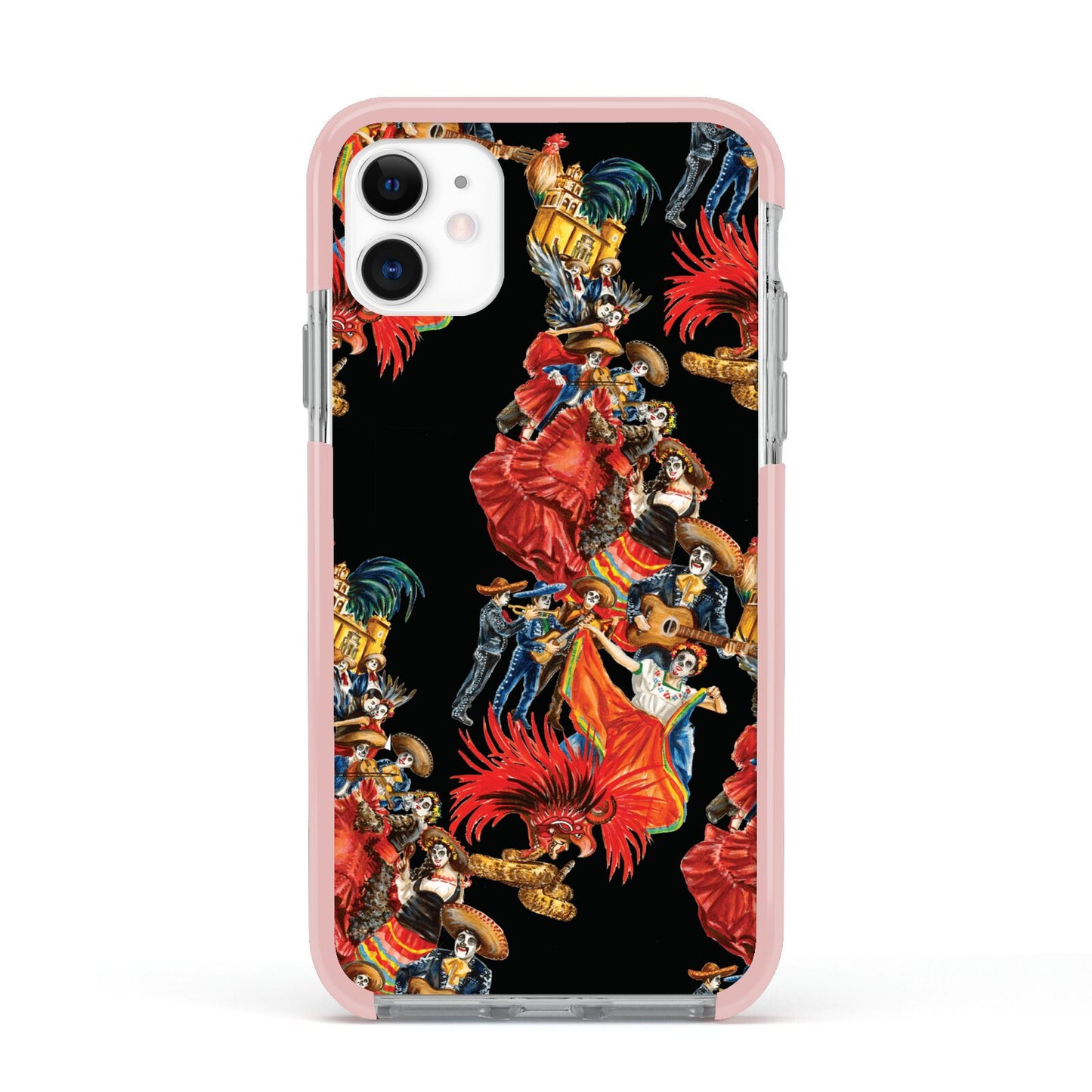 Day of the Dead Festival Apple iPhone 11 in White with Pink Impact Case