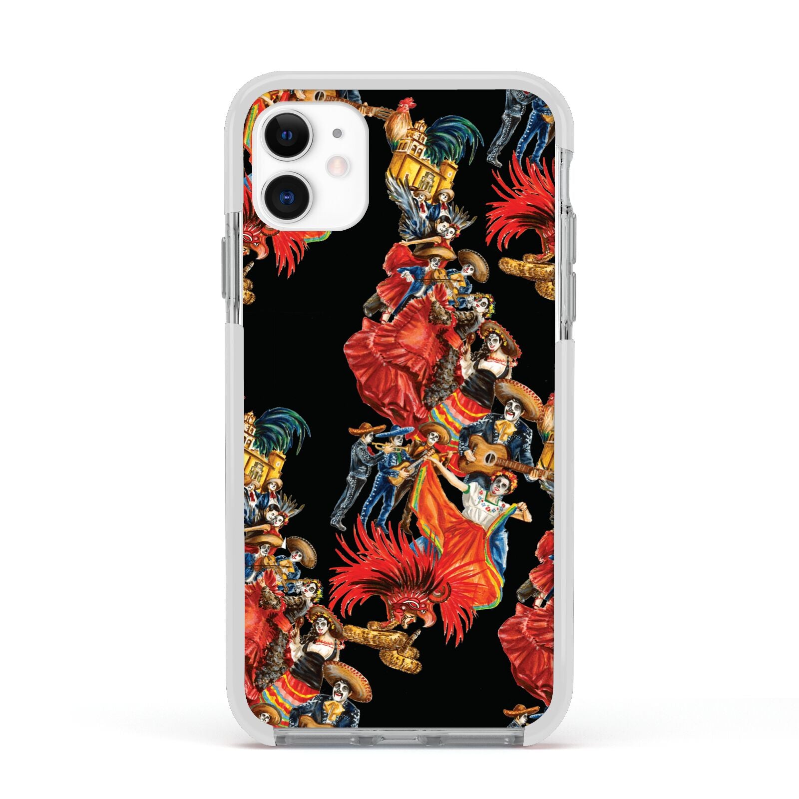 Day of the Dead Festival Apple iPhone 11 in White with White Impact Case