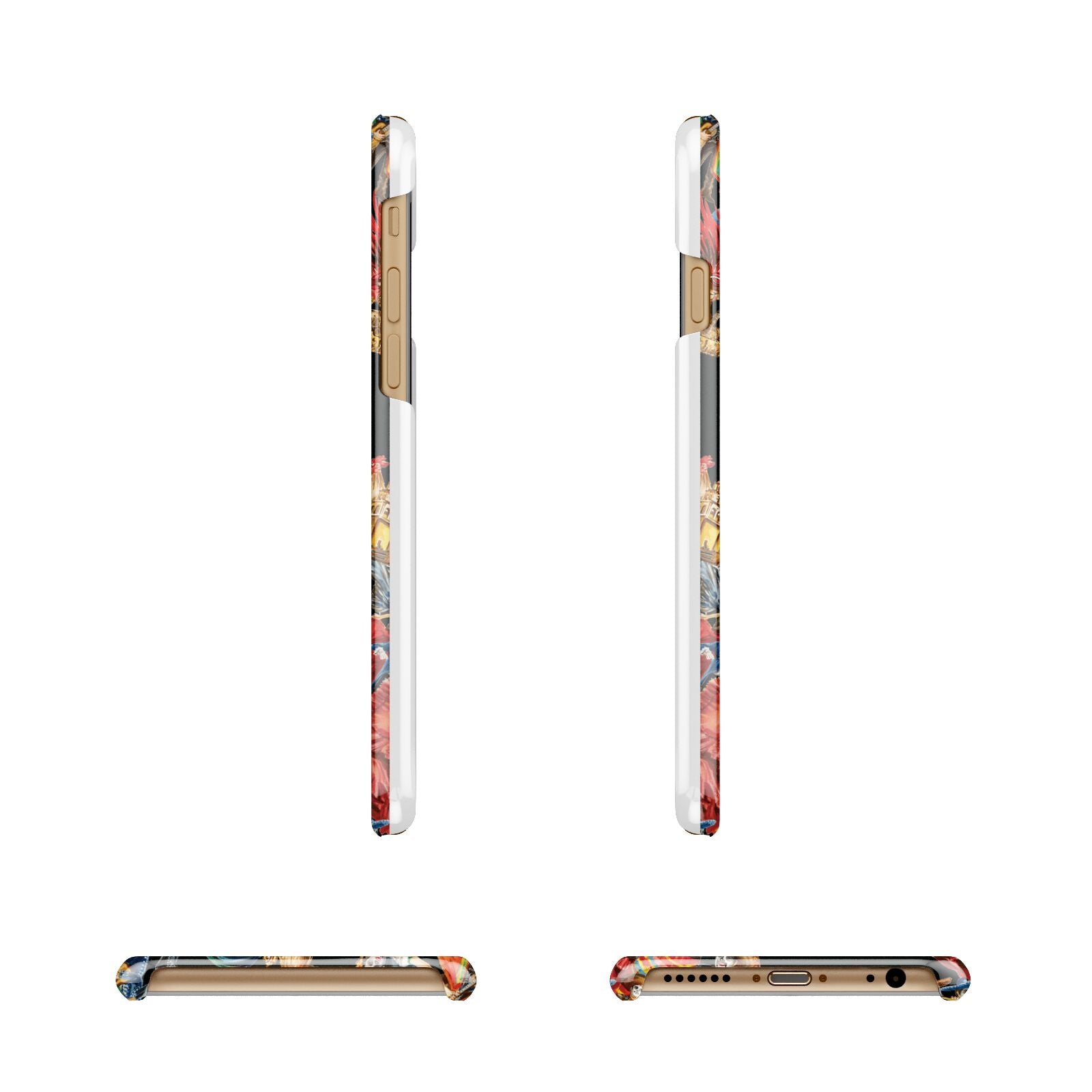 Day of the Dead Festival Apple iPhone 6 3D Wrap Snap Case Angled Images