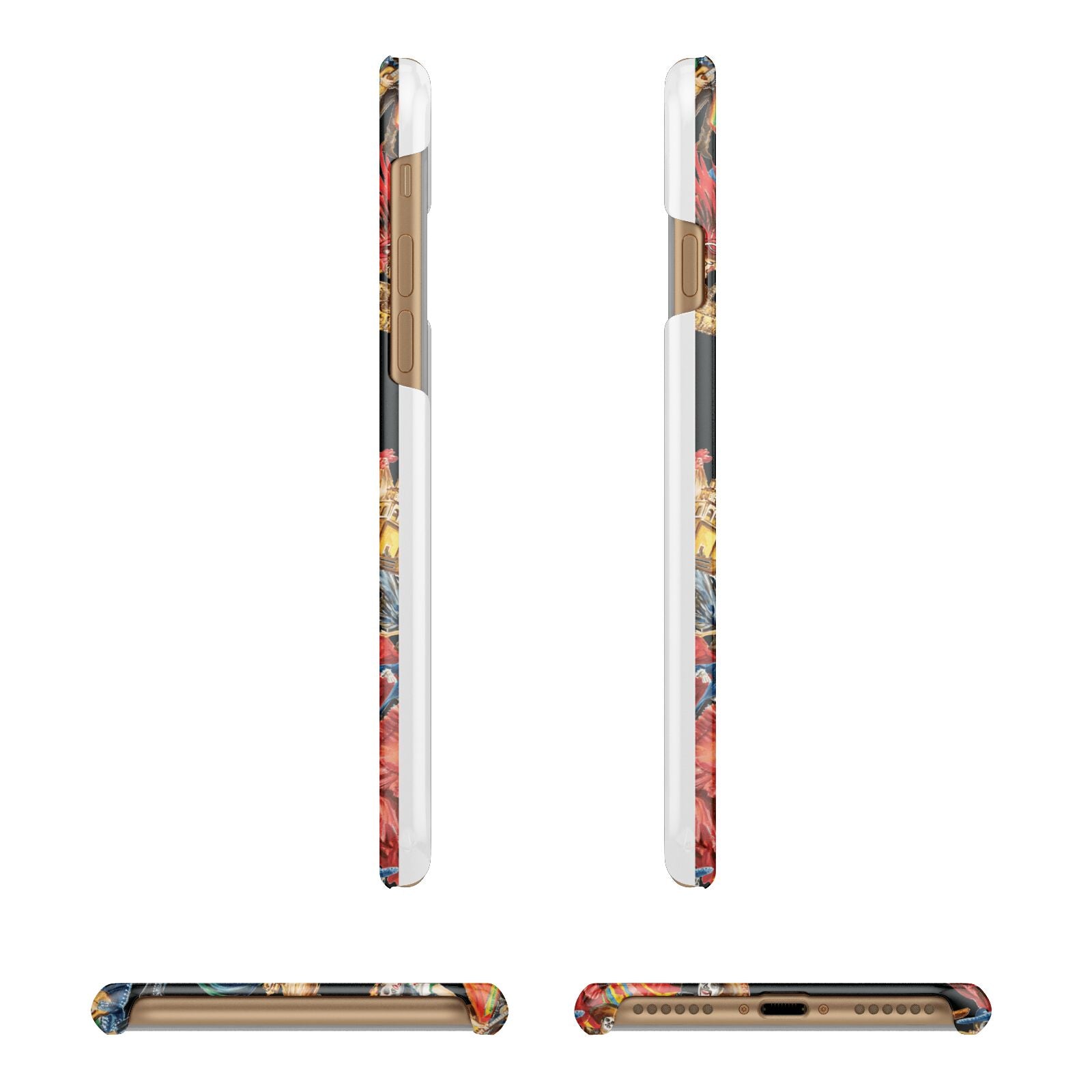 Day of the Dead Festival Apple iPhone 7 8 3D Wrap Snap Case Angled Images