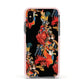 Day of the Dead Festival Apple iPhone Xs Impact Case Pink Edge on Black Phone