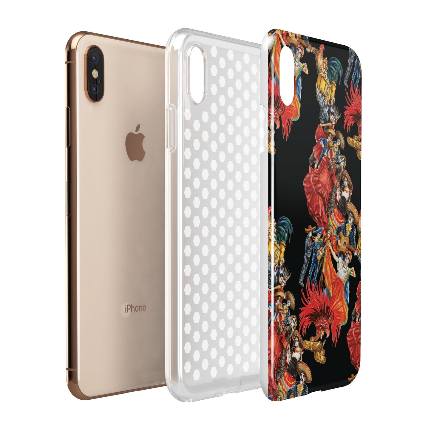 Day of the Dead Festival Apple iPhone Xs Max 3D Tough Case Expanded View