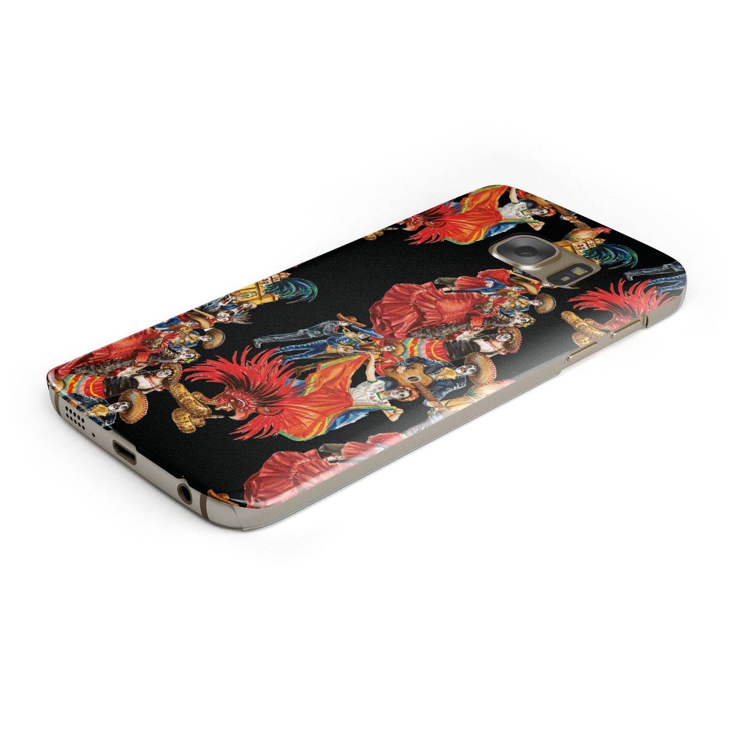 Day of the Dead Festival Protective Samsung Galaxy Case Angled Image