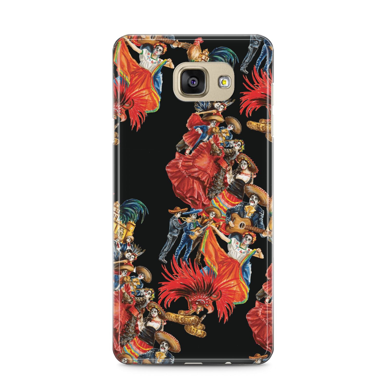 Day of the Dead Festival Samsung Galaxy A5 2016 Case on gold phone