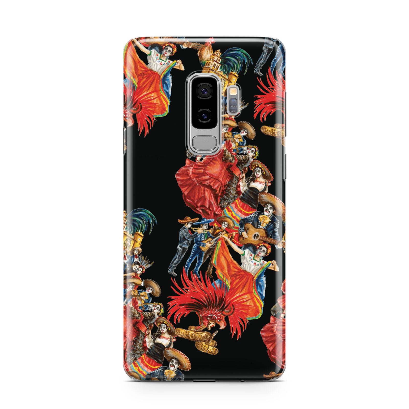 Day of the Dead Festival Samsung Galaxy S9 Plus Case on Silver phone