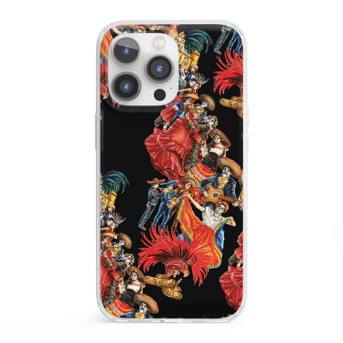 Day of the Dead Festival iPhone 13 Pro Clear Bumper Case