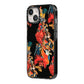 Day of the Dead Festival iPhone 14 Black Impact Case Side Angle on Silver phone