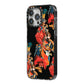 Day of the Dead Festival iPhone 14 Pro Max Black Impact Case Side Angle on Silver phone