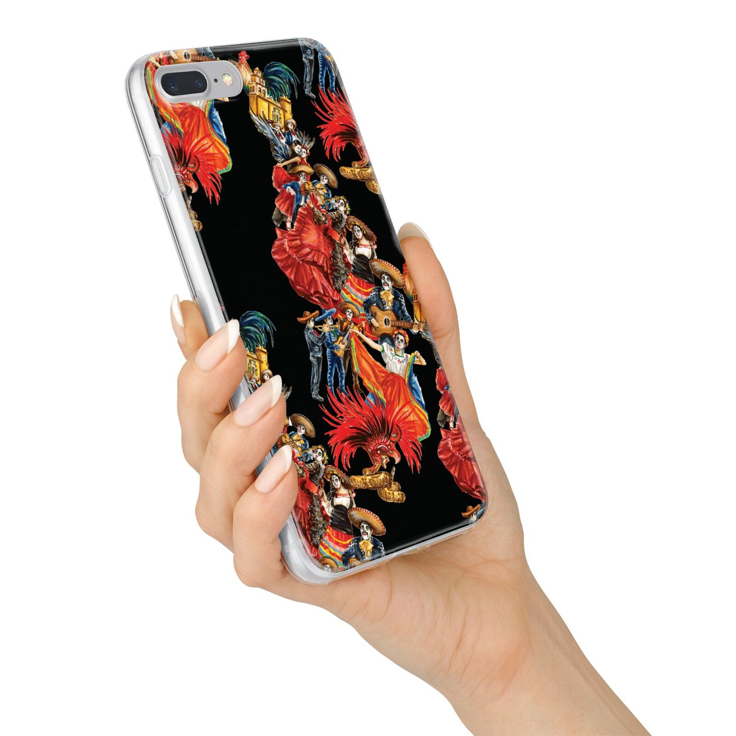 Day of the Dead Festival iPhone 7 Plus Bumper Case on Silver iPhone Alternative Image