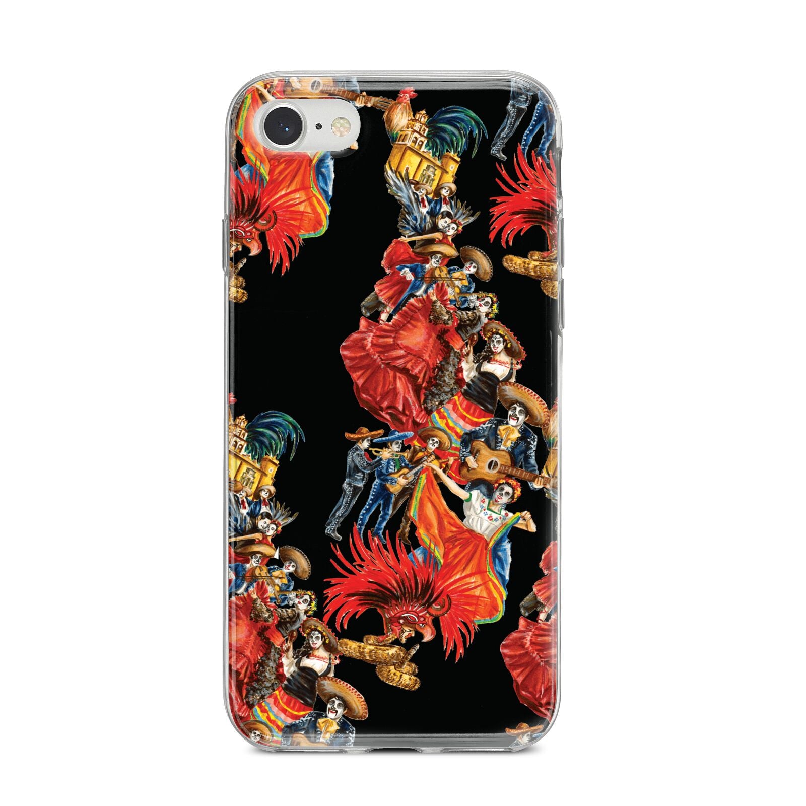 Day of the Dead Festival iPhone 8 Bumper Case on Silver iPhone
