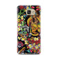 Day of the Dead Samsung Galaxy A7 2016 Case on gold phone