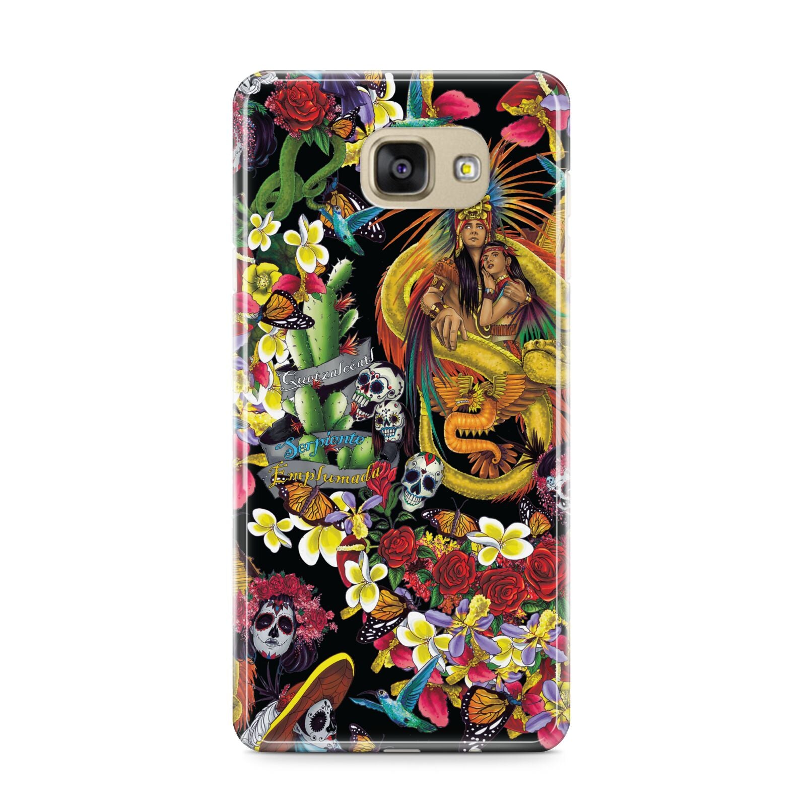 Day of the Dead Samsung Galaxy A9 2016 Case on gold phone
