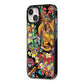 Day of the Dead iPhone 13 Black Impact Case Side Angle on Silver phone