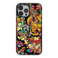 Day of the Dead iPhone 13 Pro Max Black Impact Case on Silver phone