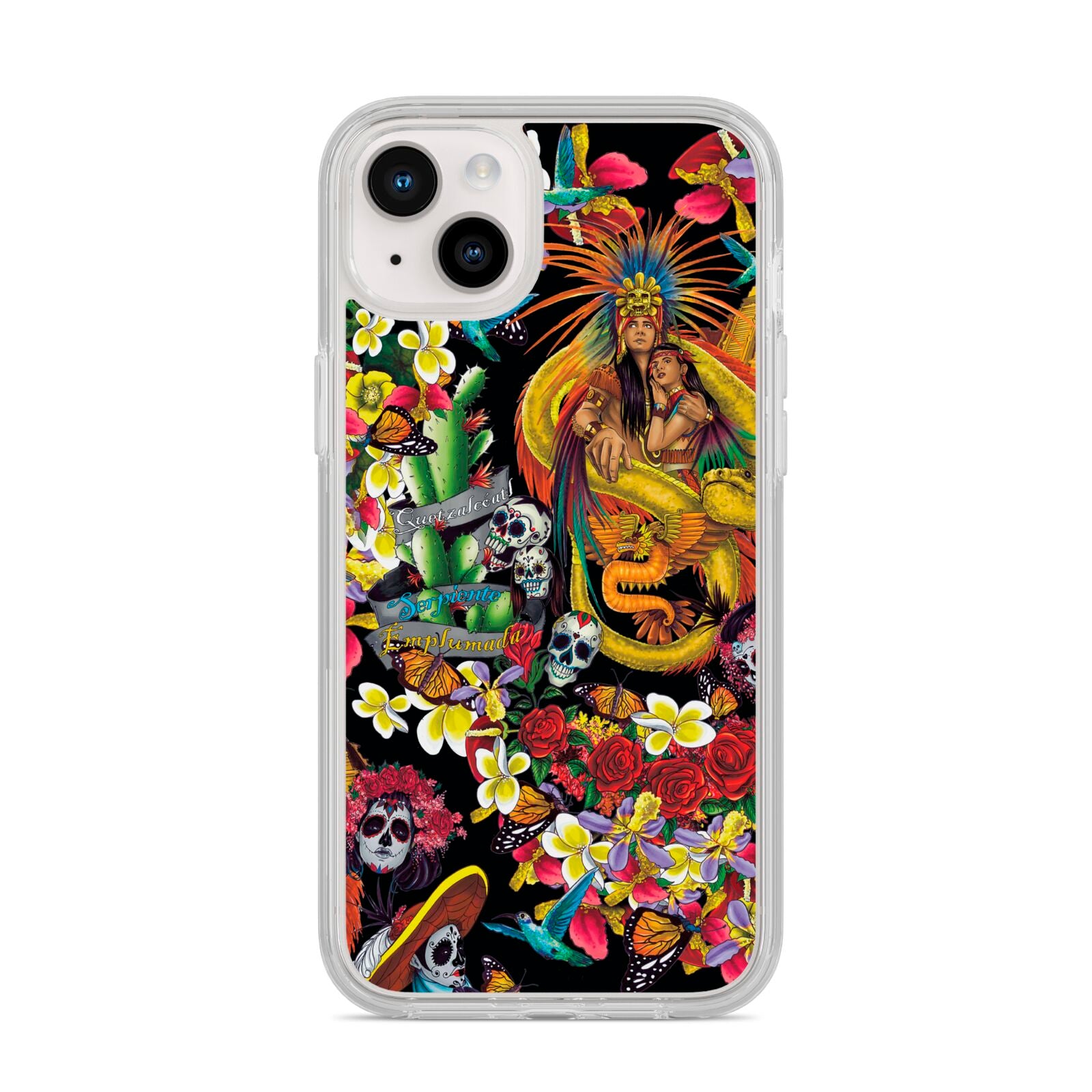 Day of the Dead iPhone 14 Plus Clear Tough Case Starlight
