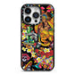 Day of the Dead iPhone 14 Pro Black Impact Case on Silver phone