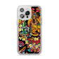 Day of the Dead iPhone 14 Pro Max Clear Tough Case Silver