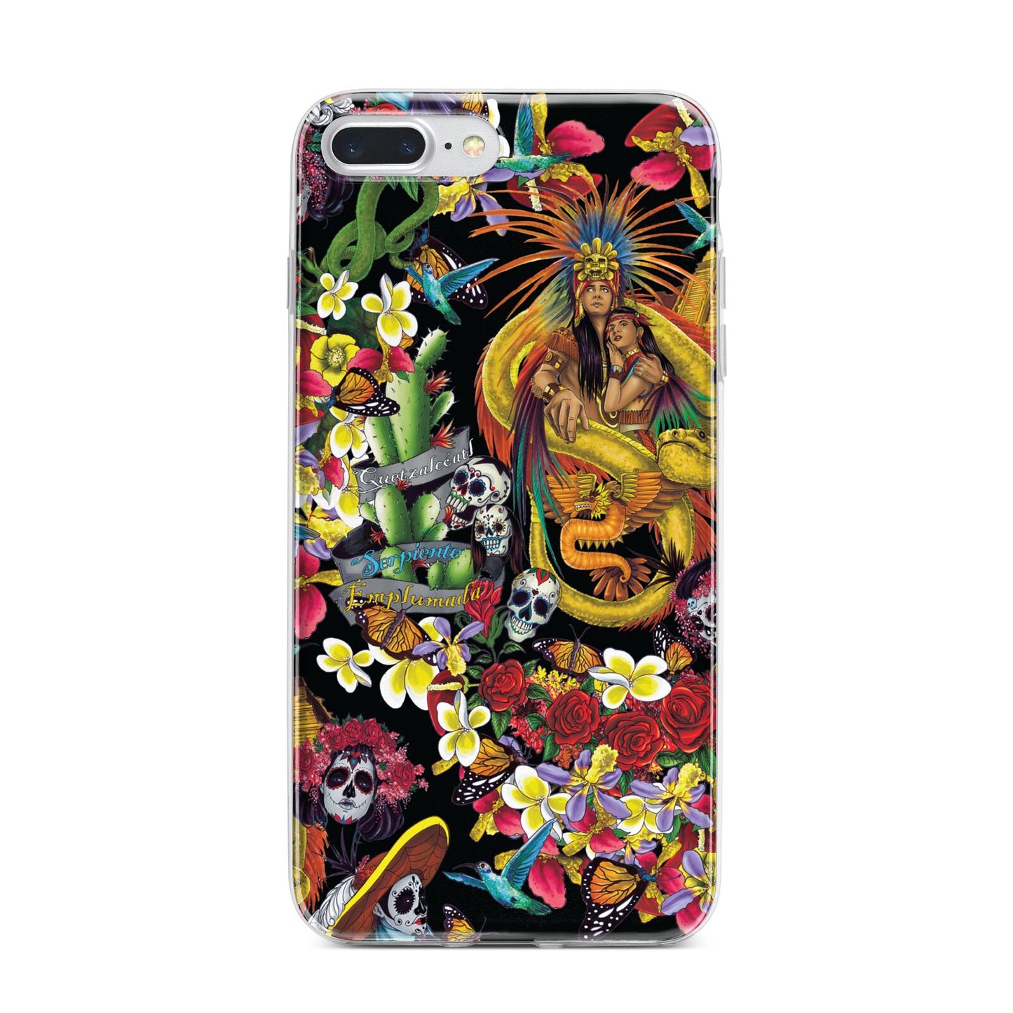 Day of the Dead iPhone 7 Plus Bumper Case on Silver iPhone