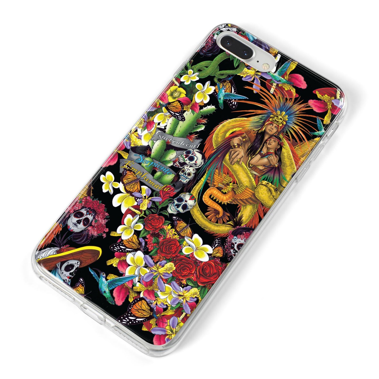 Day of the Dead iPhone 8 Plus Bumper Case on Silver iPhone Alternative Image