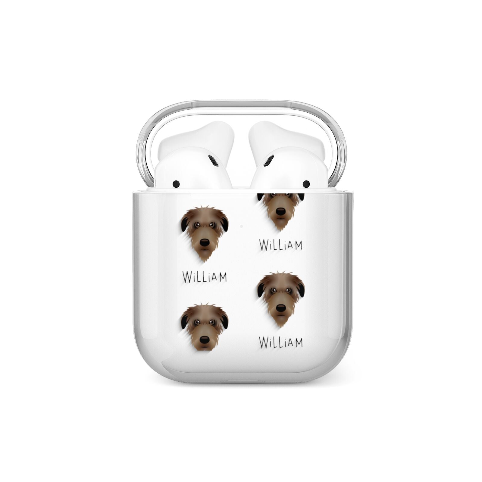 Deerhound Icon with Name AirPods Case
