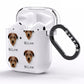 Deerhound Icon with Name AirPods Clear Case Side Image