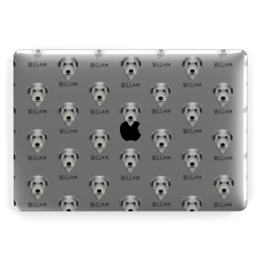 Deerhound Icon with Name Apple MacBook Case