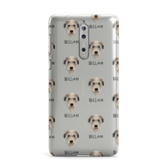 Deerhound Icon with Name Nokia Case