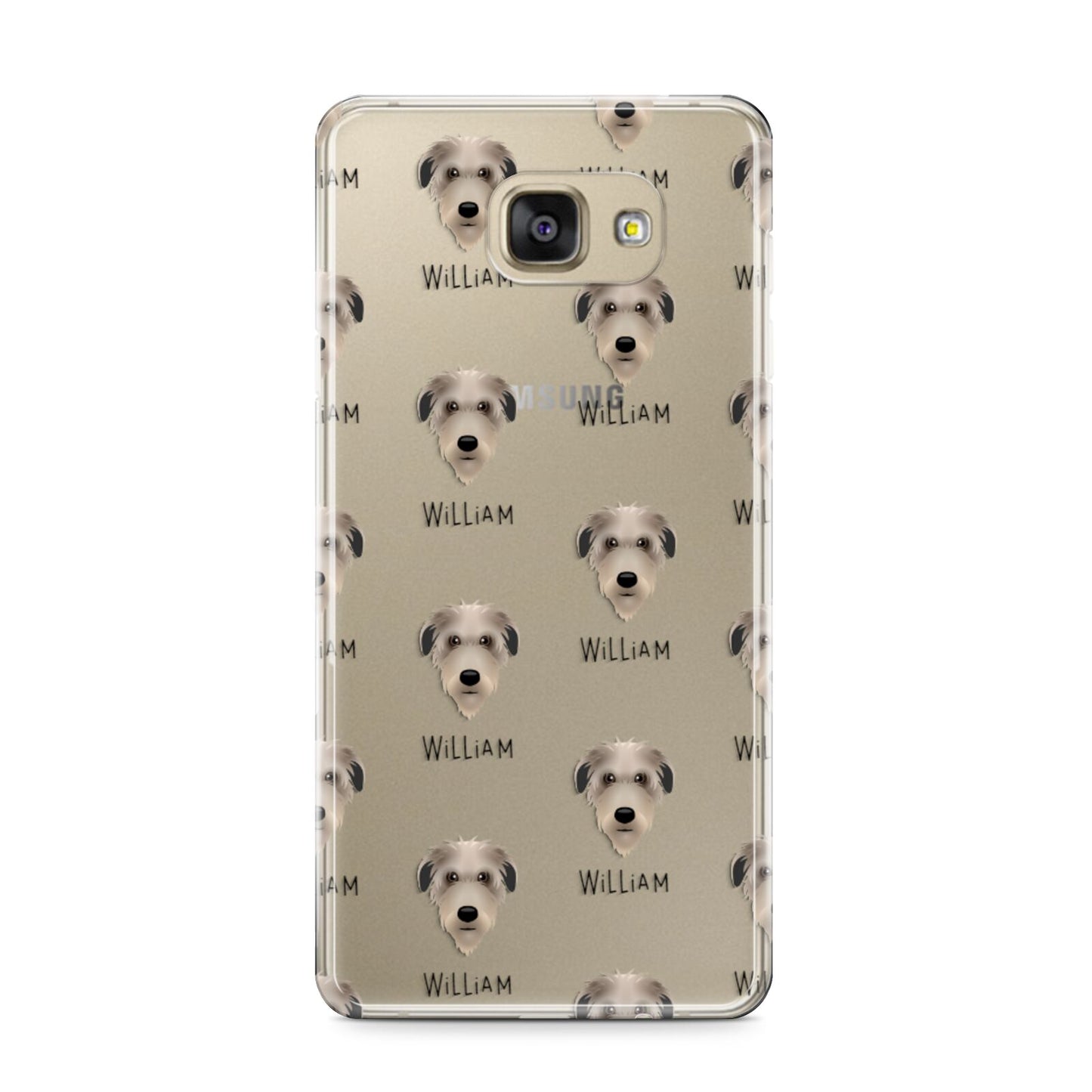 Deerhound Icon with Name Samsung Galaxy A9 2016 Case on gold phone
