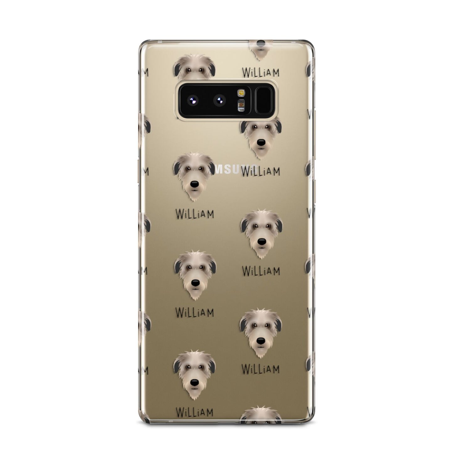 Deerhound Icon with Name Samsung Galaxy Note 8 Case