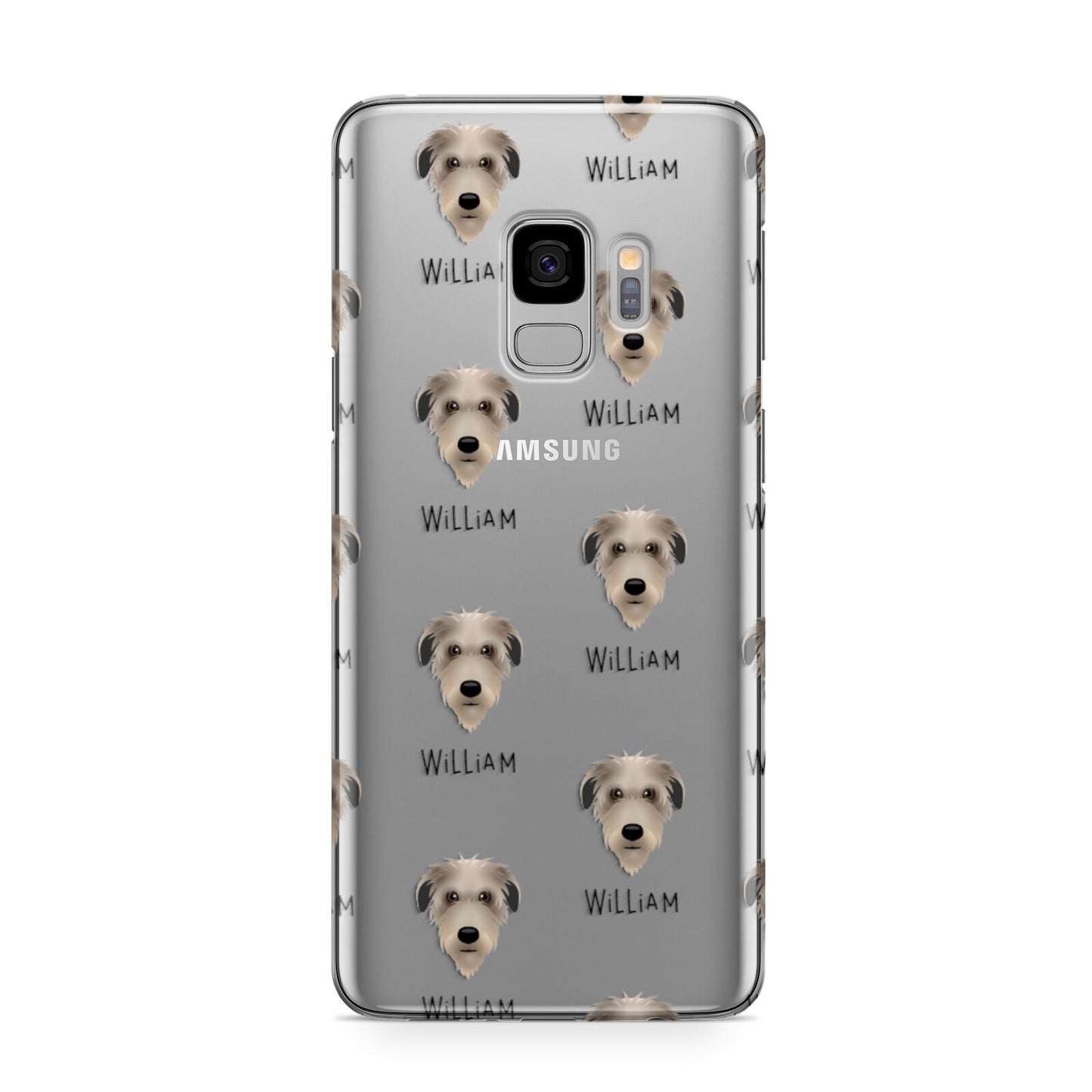 Deerhound Icon with Name Samsung Galaxy S9 Case