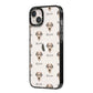 Deerhound Icon with Name iPhone 14 Plus Black Impact Case Side Angle on Silver phone