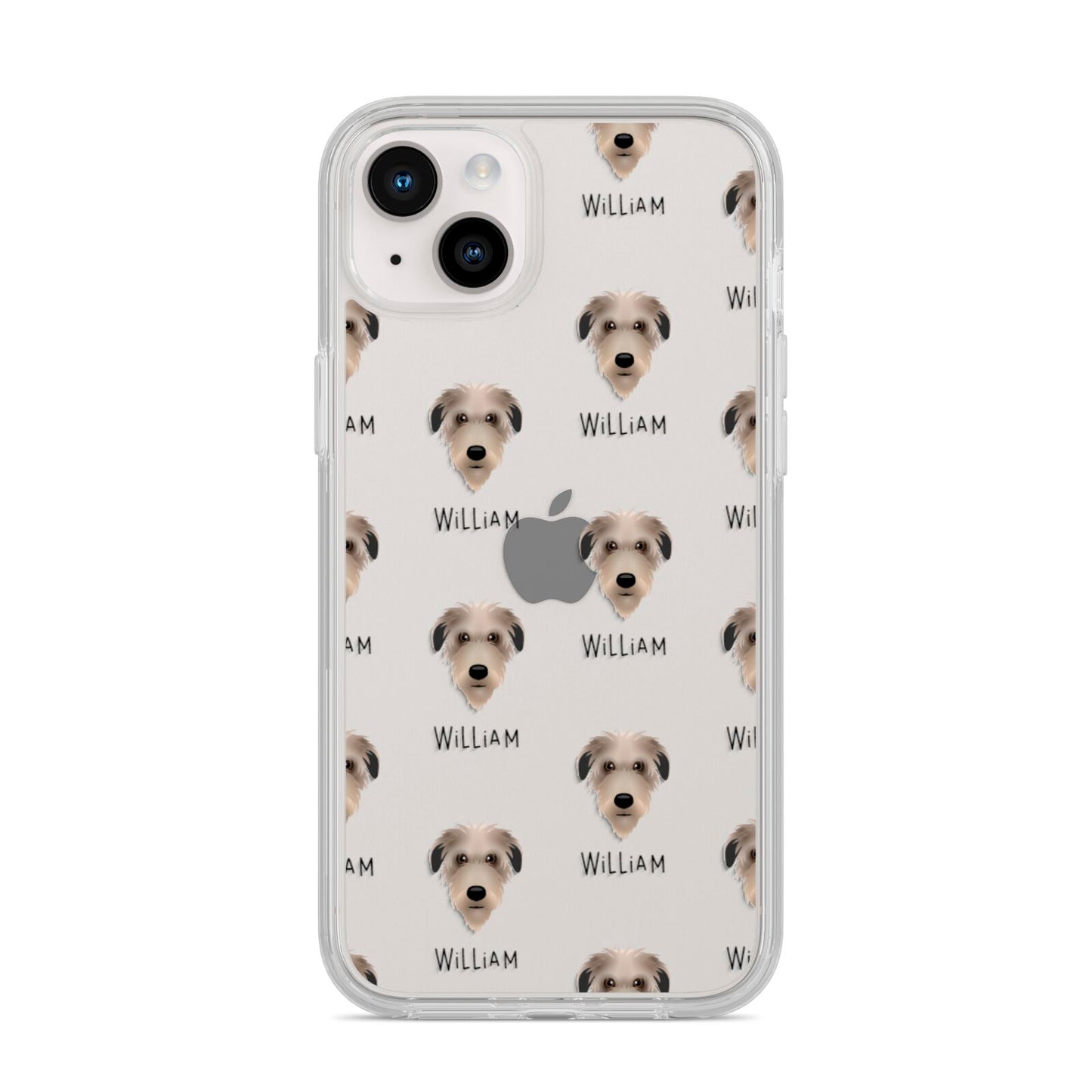 Deerhound Icon with Name iPhone 14 Plus Clear Tough Case Starlight
