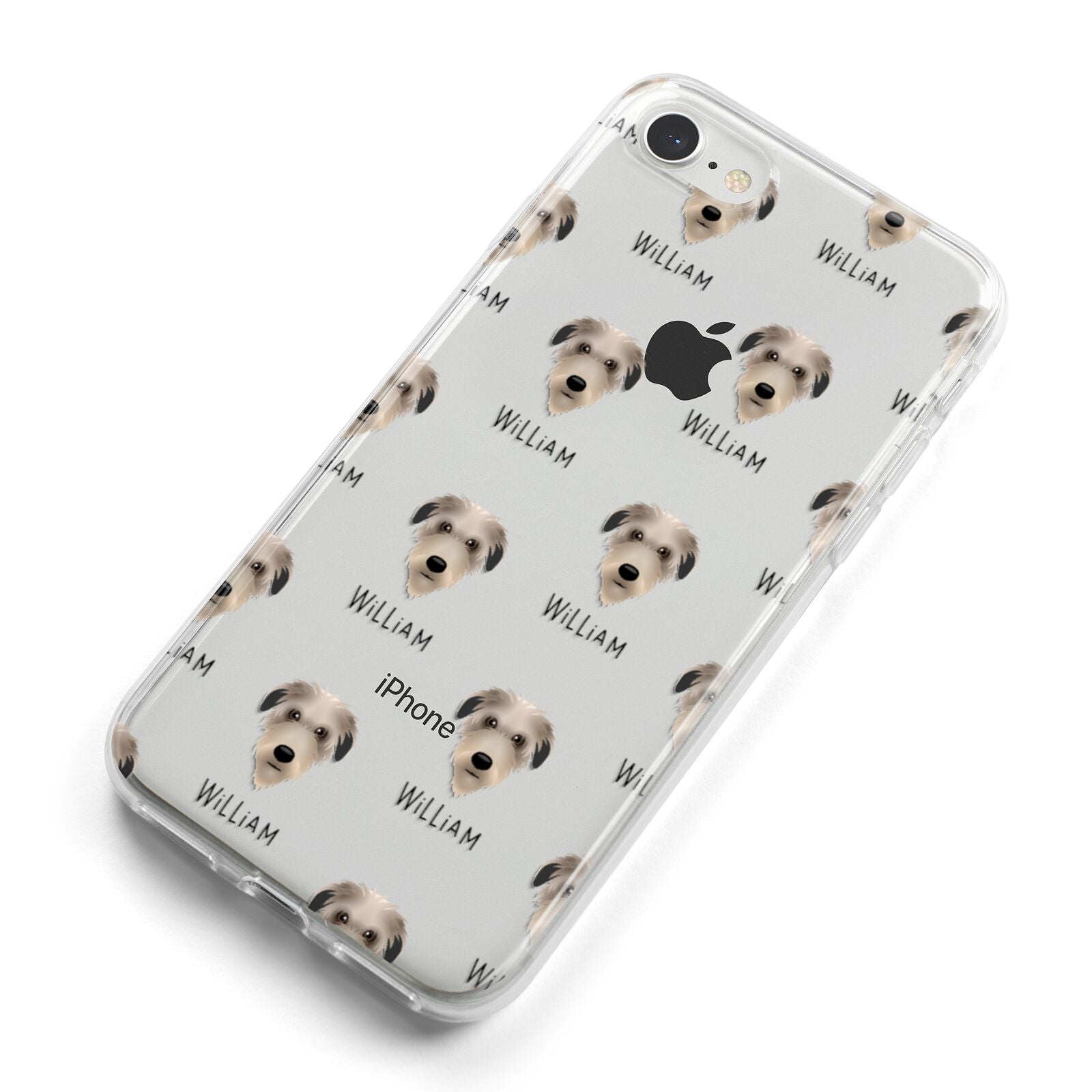 Deerhound Icon with Name iPhone 8 Bumper Case on Silver iPhone Alternative Image