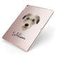 Deerhound Personalised Apple iPad Case on Rose Gold iPad Side View