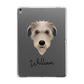 Deerhound Personalised Apple iPad Grey Case