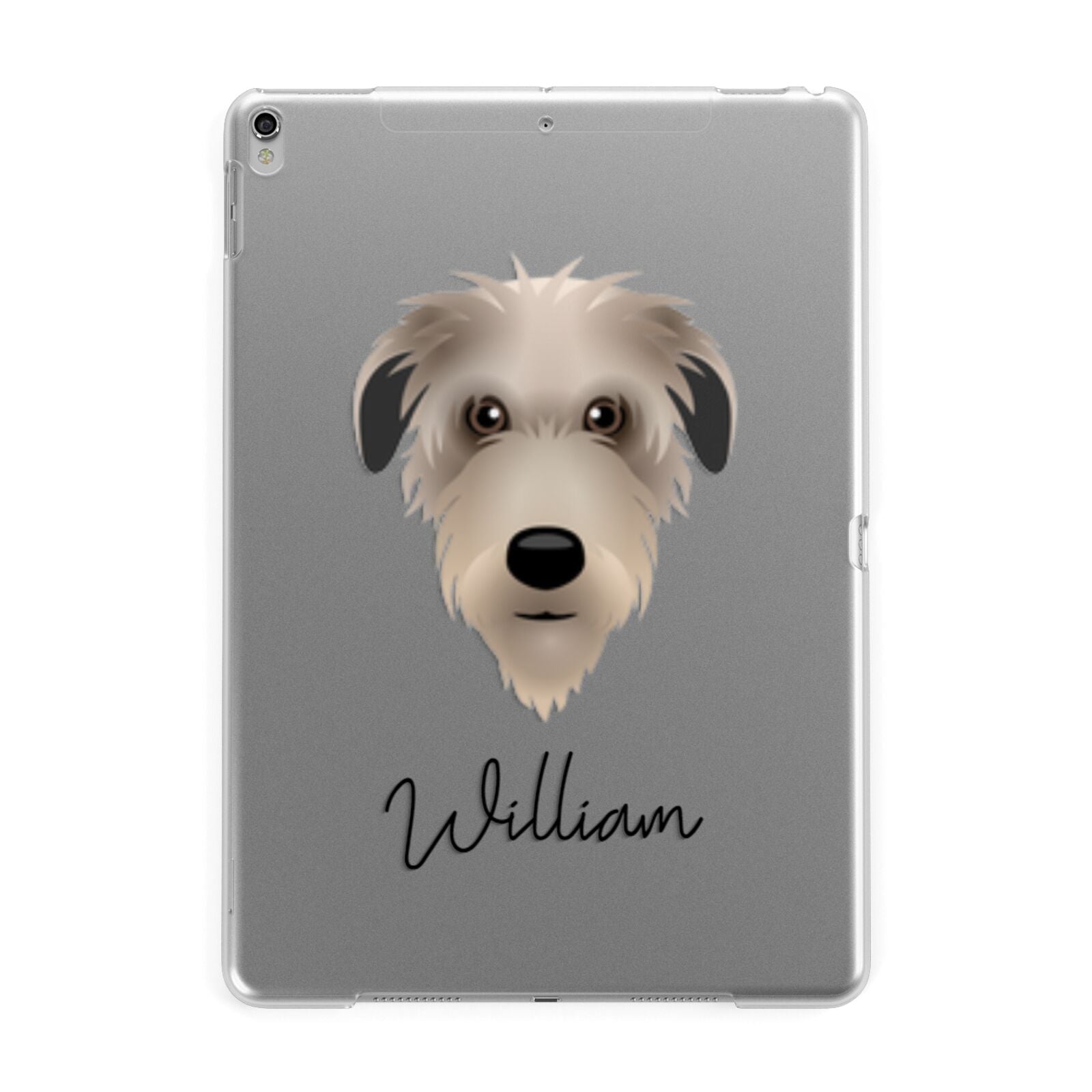 Deerhound Personalised Apple iPad Silver Case