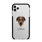 Deerhound Personalised Apple iPhone 11 Pro Max in Silver with Black Impact Case