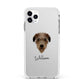 Deerhound Personalised Apple iPhone 11 Pro Max in Silver with White Impact Case