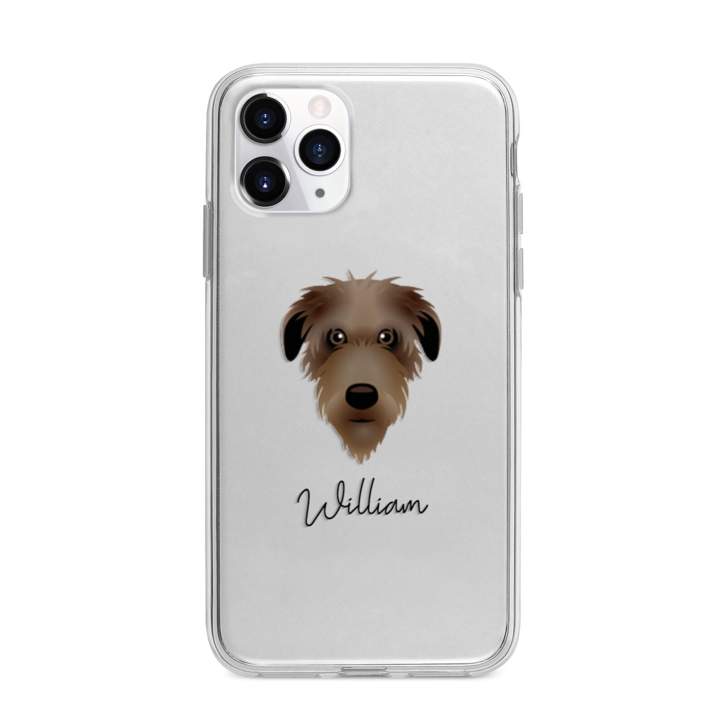 Deerhound Personalised Apple iPhone 11 Pro in Silver with Bumper Case